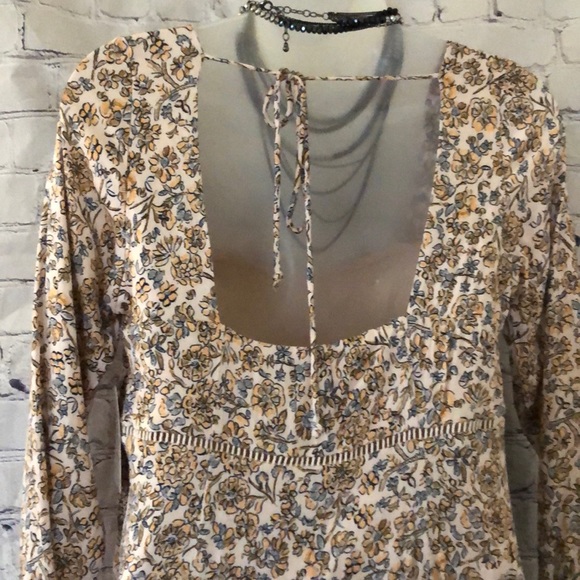 Free People Ivory Combo Dress Size 8 - Picture 5 of 8